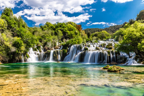 Фотошпалери Широкий водоспад